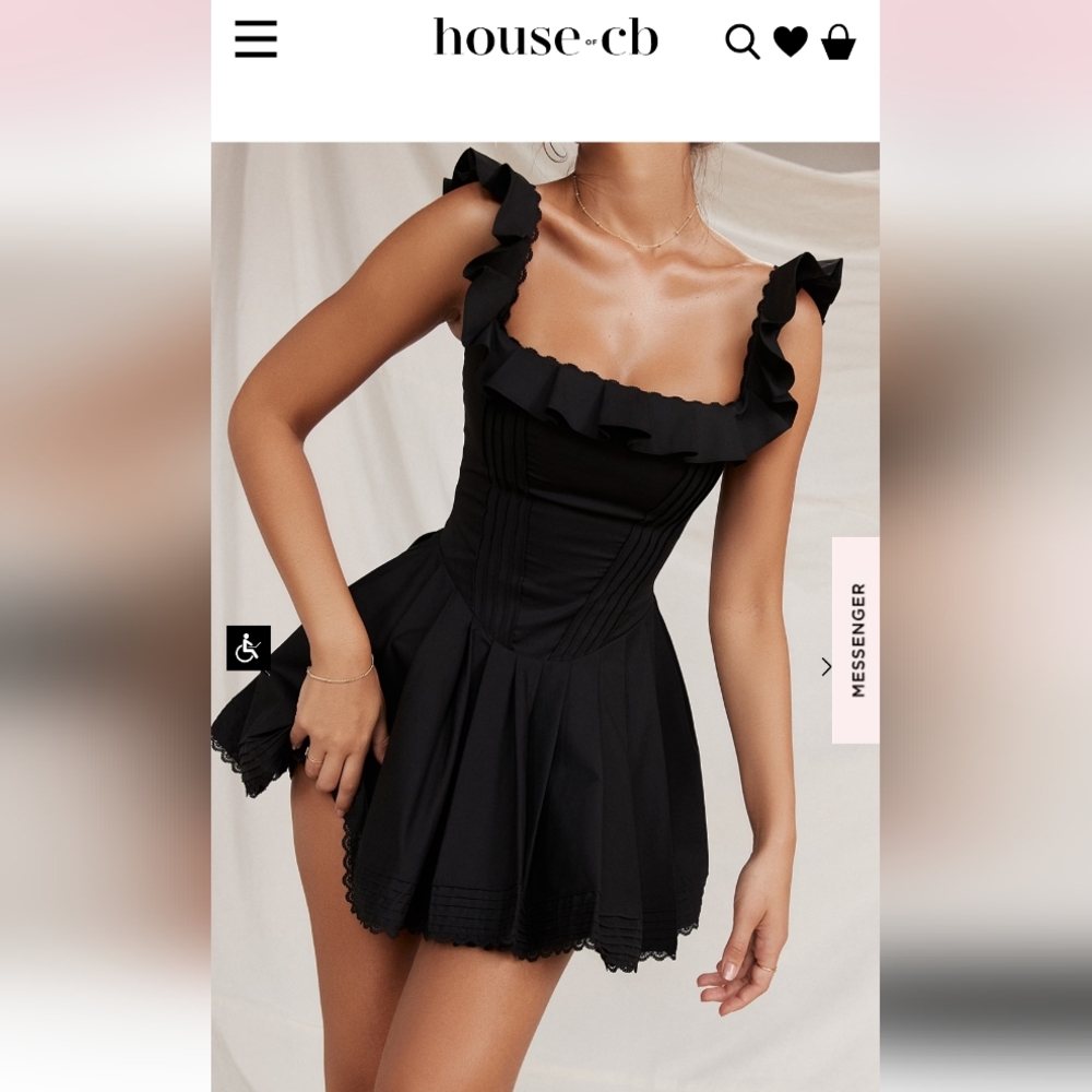 Jemima Black Pin Tuck Pleated Dress